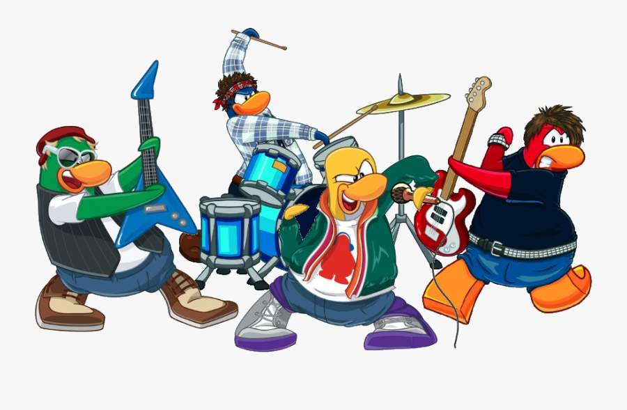 Rock Band Musical Ensemble Marching Band Clip Art - Club Penguin G Billy, Transparent Clipart