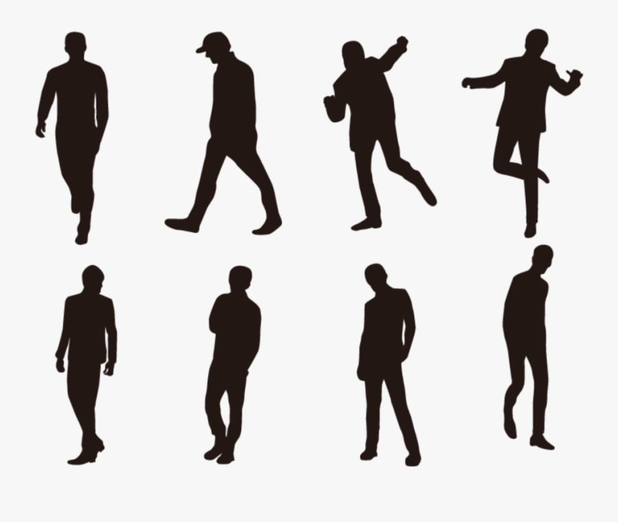 #freetoedit #sticker #shadow #man #people #black #guy - People Silhouette Vector, Transparent Clipart
