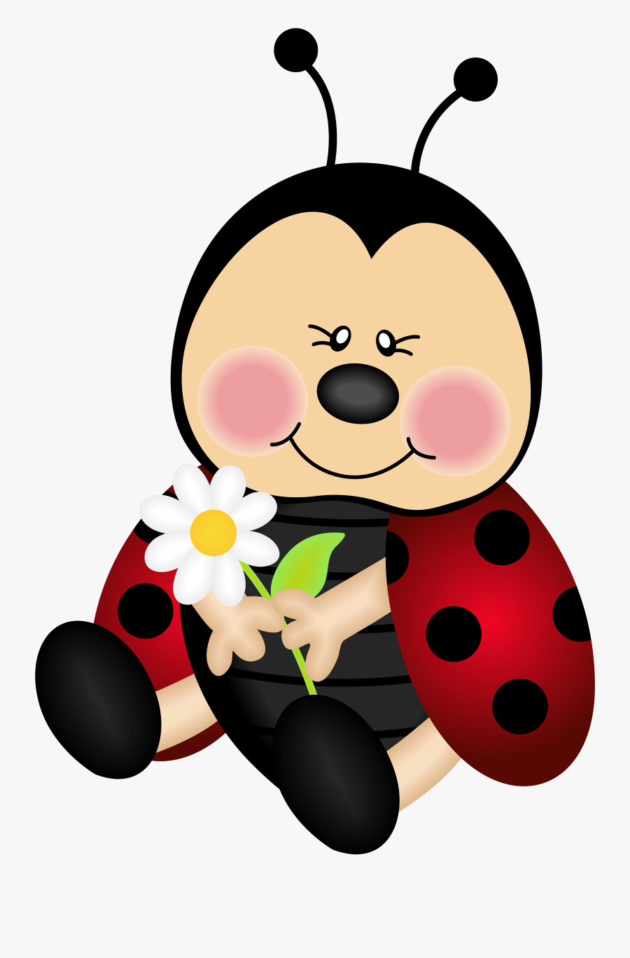 Lady Bug Cartoon Png Clip Art Image - Cartoon Lady Bug Clip Art, Transparent Clipart