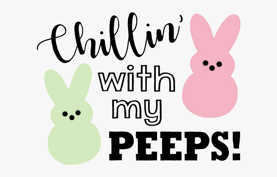 #chillinwithmypeeps #chillin #peeps #easter #bunnyrabbit - Domestic Rabbit, Transparent Clipart