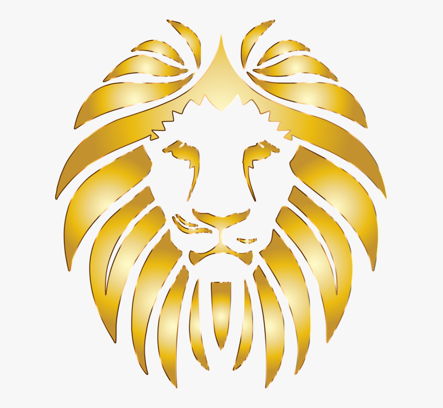 Symmetry,symbol,yellow - Golden Lion Clip Art, Transparent Clipart