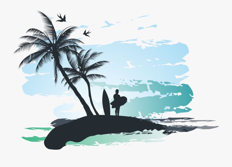 Clipart Beach Tropical Beach, Transparent Clipart