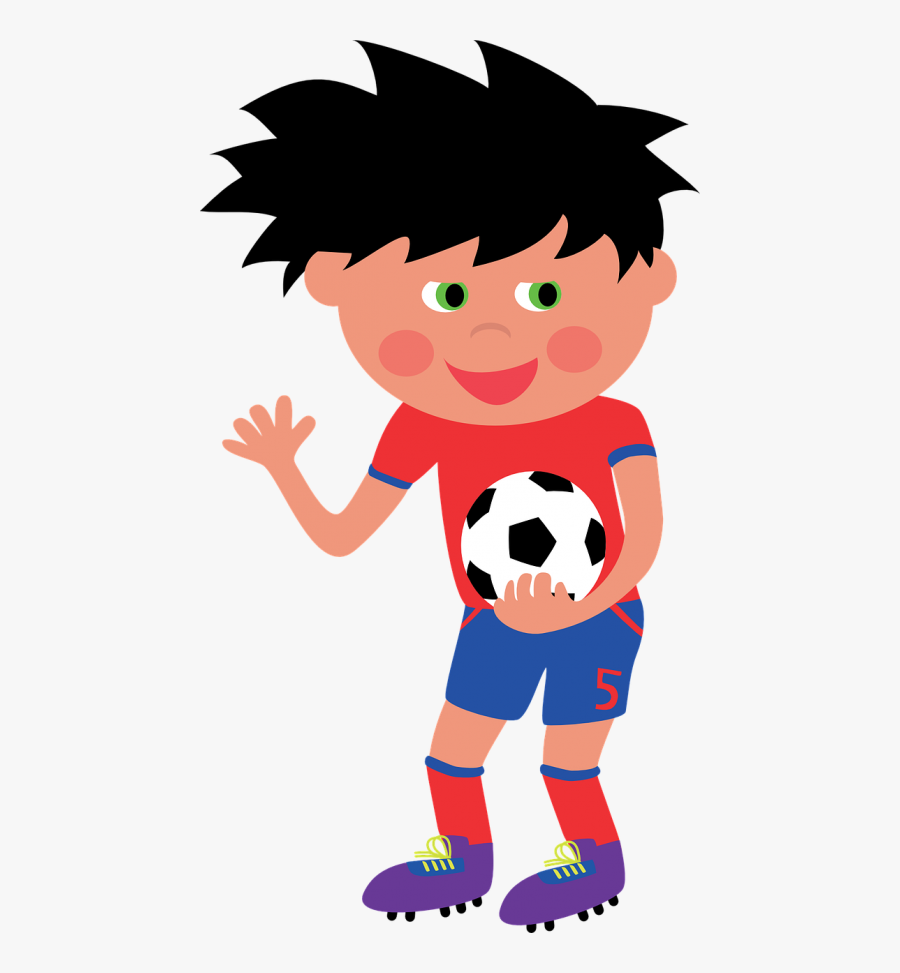 Football Footballer Ball - นัก ฟุตบอล เด็ก การ์ตูน, Transparent Clipart
