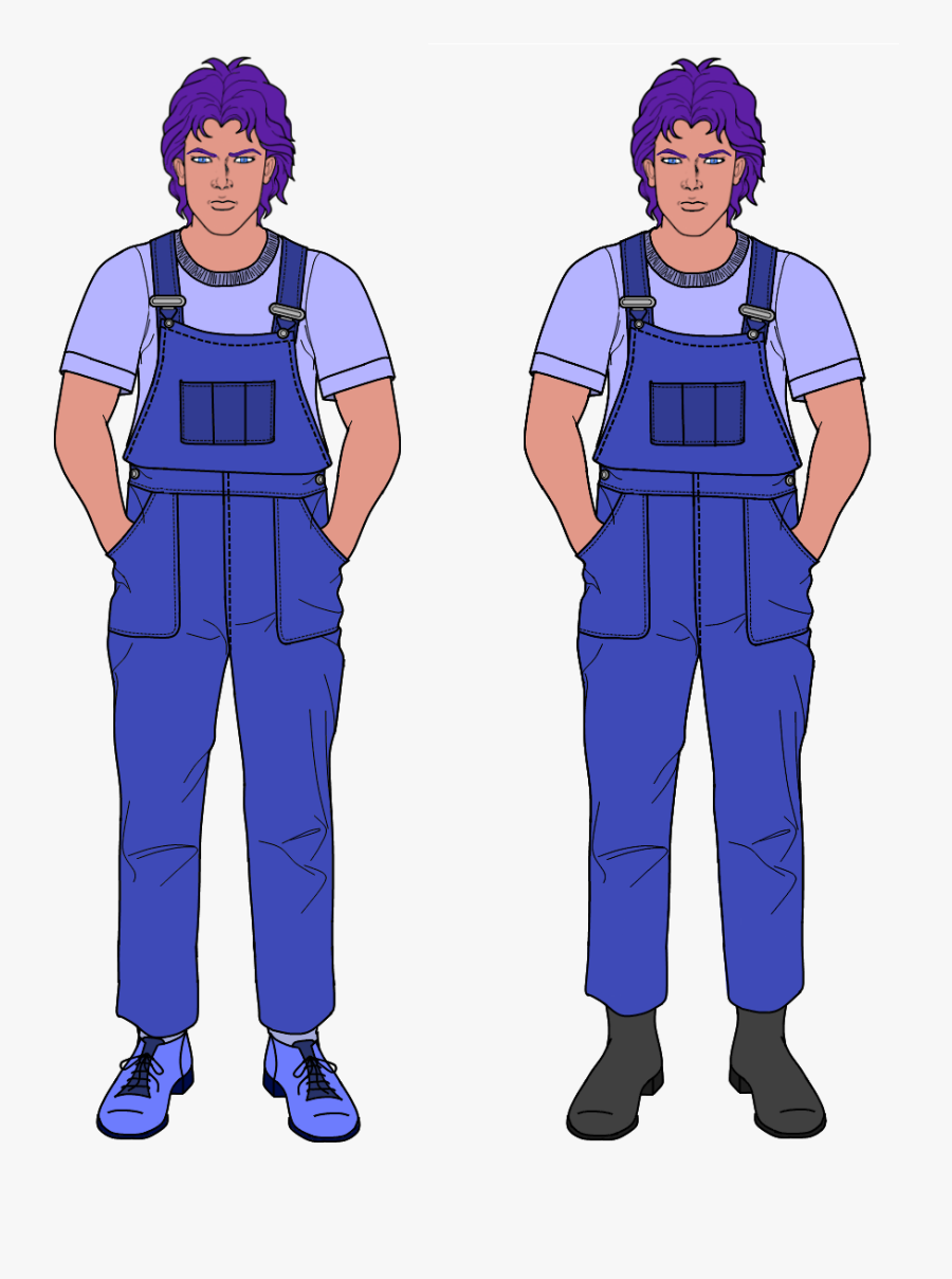 Man In Overalls Clipart - Man In Overalls Drawing, Transparent Clipart