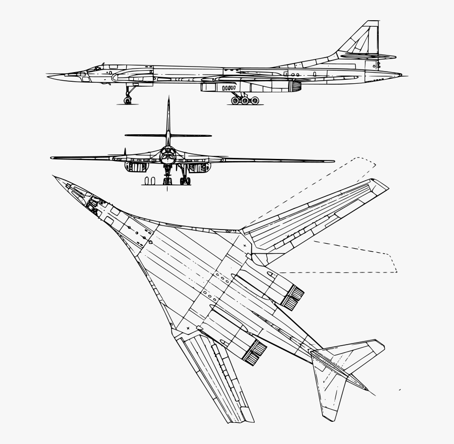 Tupolev 160 Strategic Bomber - Tu 160 Draw, Transparent Clipart