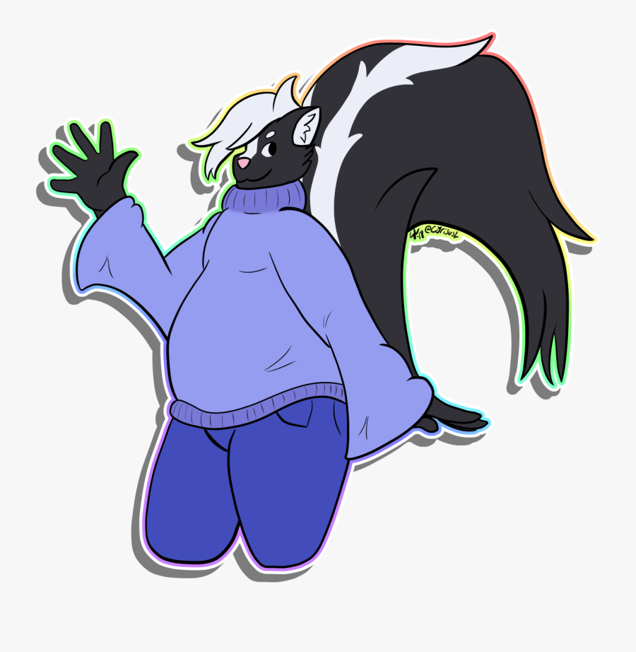 A Cute Skunk Guy - Cartoon, Transparent Clipart