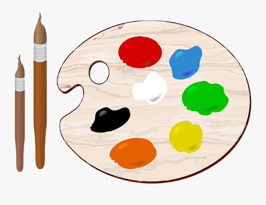 Art Brush Colors Free Photo - Paint Palette Clip Art Png, Transparent Clipart