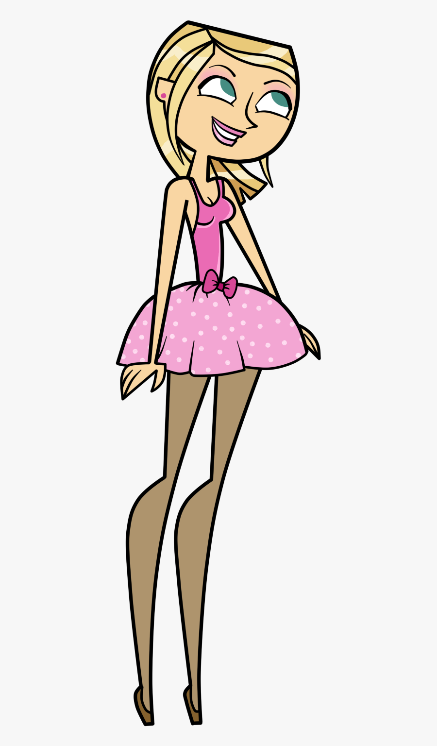 Transparent Pink Ballerina Clipart - Total Drama Oc Heterochromia, Transparent Clipart