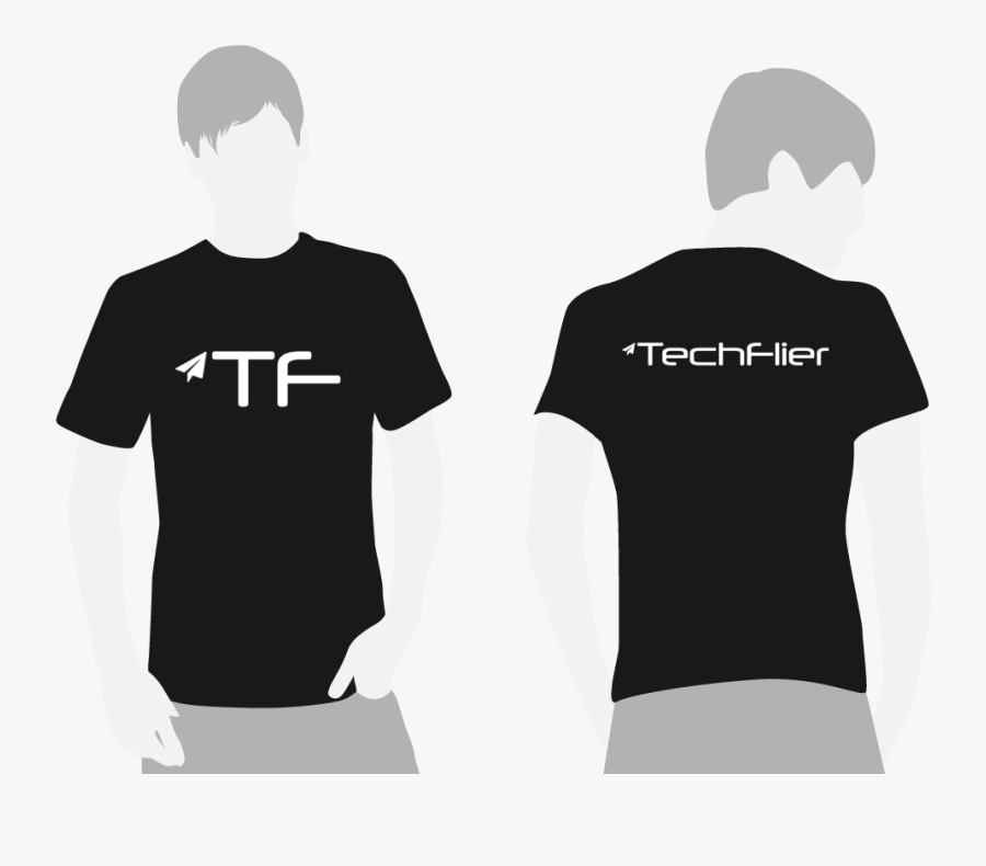 Black Tshirt Png Front And Back, Transparent Clipart