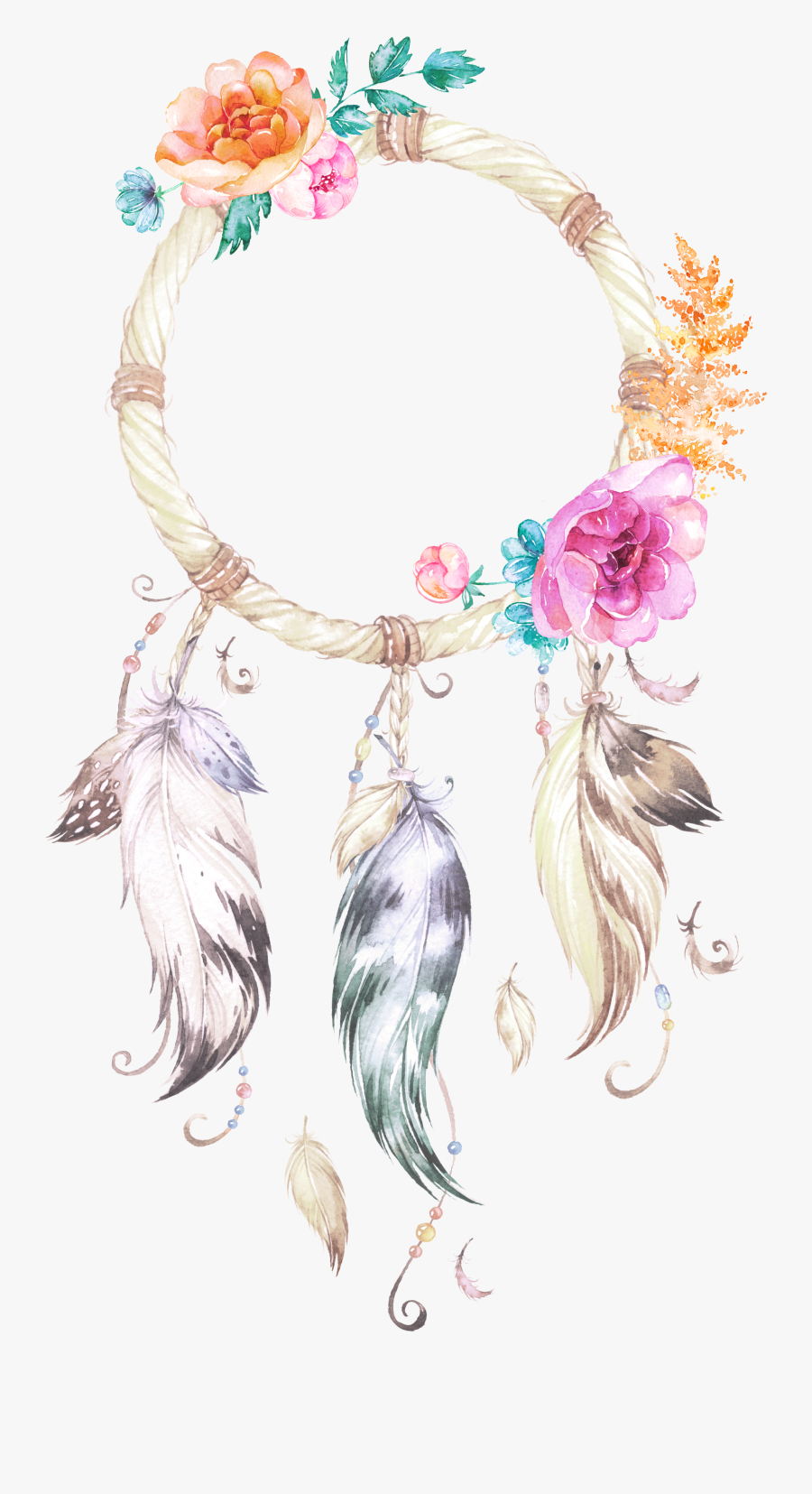 Floral Dream Catcher Png, Transparent Clipart
