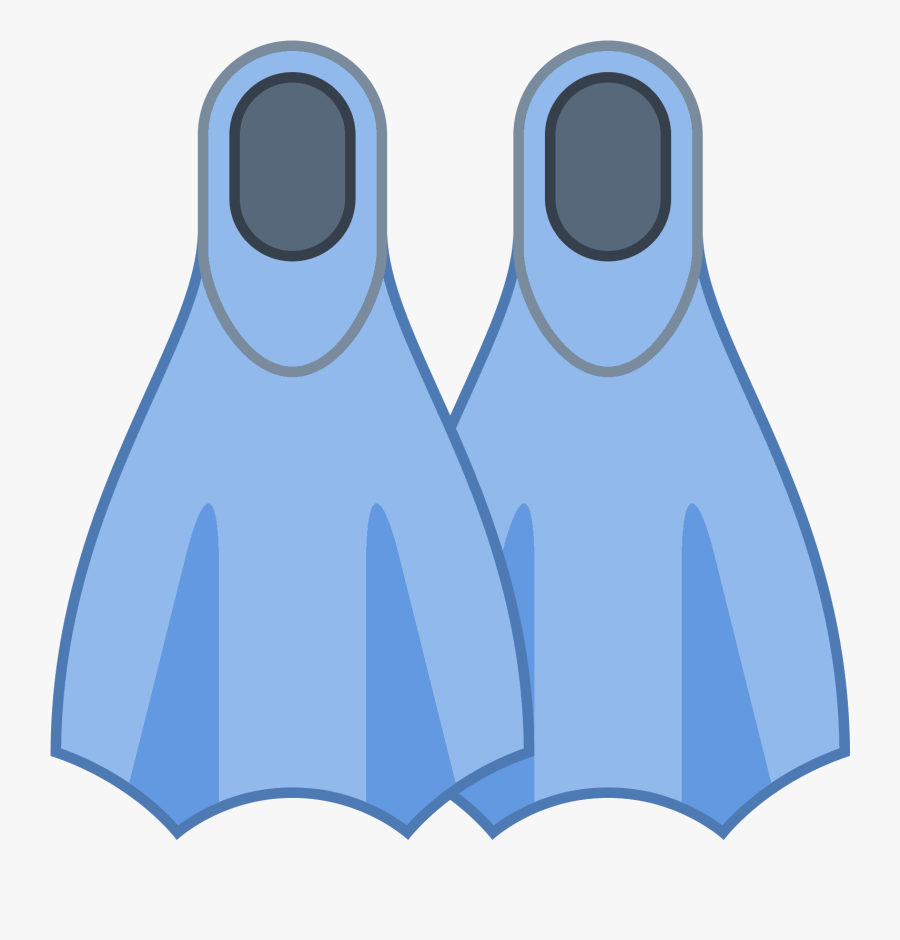 It Is A Pair Of Flippers, With A Oval Section On The - Flippers Clipart, Transparent Clipart