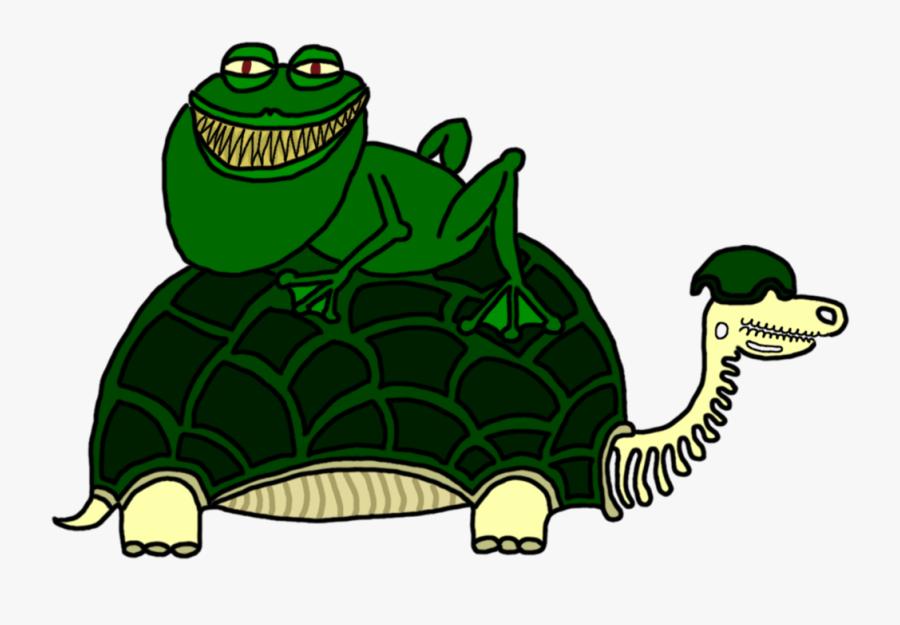 Skeleton Clipart Frog - Creepy Turtle Clipart, Transparent Clipart