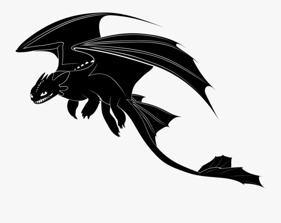 Simplified Toothless By Fehlung - Train Your Dragon Night Fury, Transparent Clipart