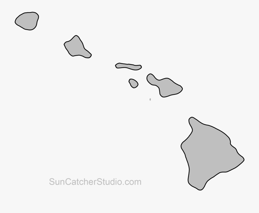 Hawaii Map Outline, Transparent Clipart