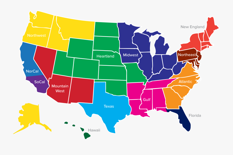 Purple Map Of The United States, Transparent Clipart
