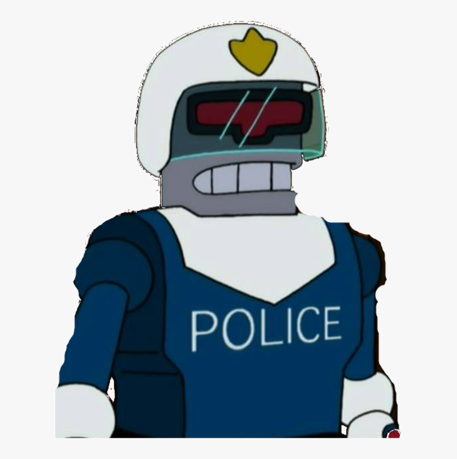 Futurama Police Robot, Transparent Clipart
