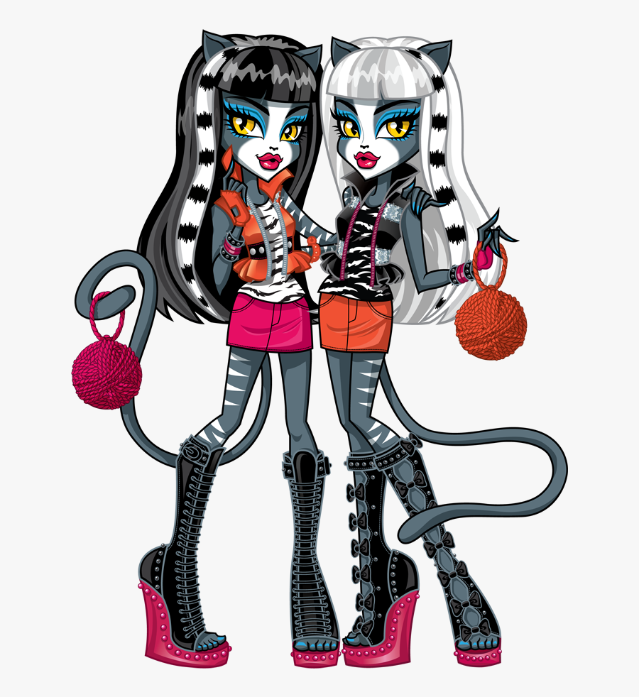 Year Of The Snake By Kelleeart On Clipart Library - Monster High Purrsephone And Meowlody, Transparent Clipart