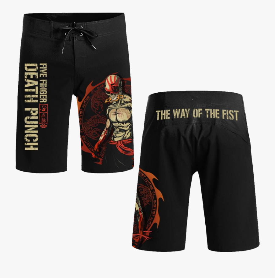 The Way Of The Fist Board Shorts - Five Finger Death Punch Shorts, Transparent Clipart
