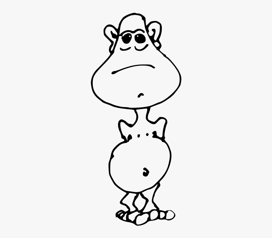 Art,monochrome Photography,monochrome - Alien With Big Stomach, Transparent Clipart