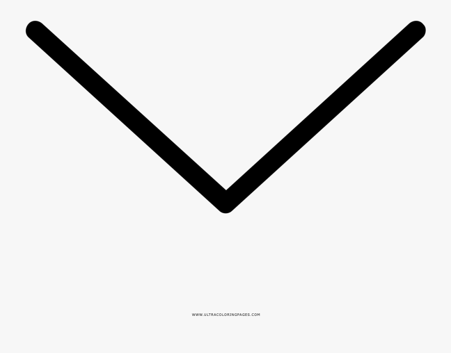 Down Arrow Coloring Page - Png De Flechas Hacia Abajo, Transparent Clipart