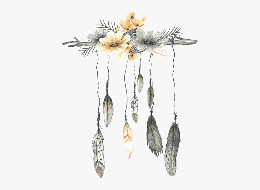 Transparent Boho Feathers, Transparent Clipart