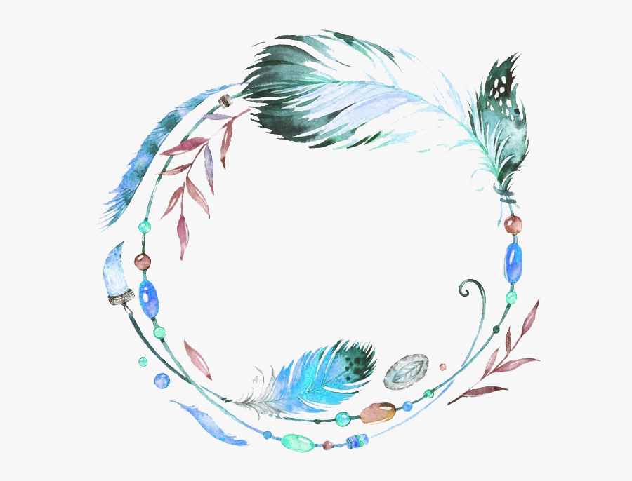 #feather #feathers #boho #bohofeathers #featherwreath - Feather Circle Clipart, Transparent Clipart