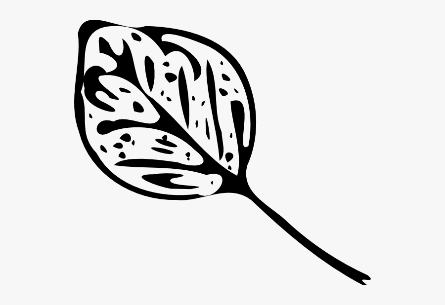 Black And White Leafpng, Transparent Clipart