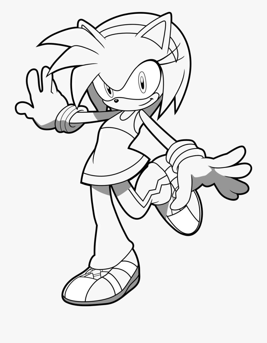Amy Rose Lineart By Jackspade2012 On Clipart Library - Line Art Amy Rose, Transparent Clipart