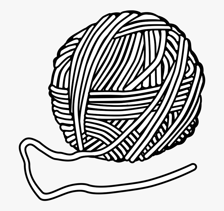 Clipart Wool Lineart - Woolen Black And White, Transparent Clipart