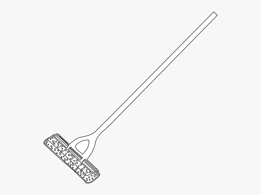 Mop Lineart Svg Clip Arts - Wiper Clipart Black And White, Transparent Clipart