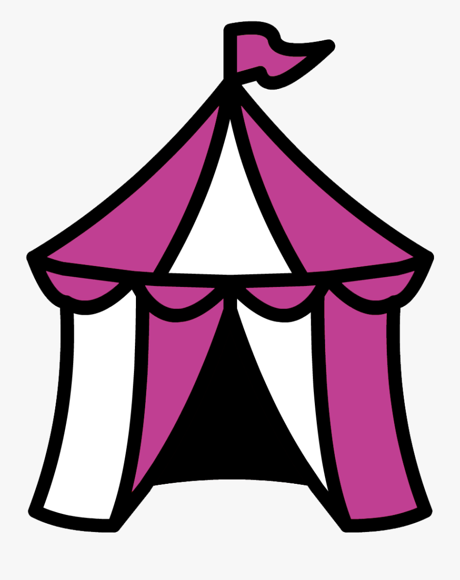 Transparent Tent Clipart Png - Circus Tent Easy Drawing, Transparent Clipart