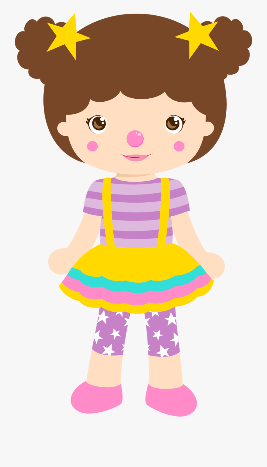 Clown Girl Clipart, Transparent Clipart