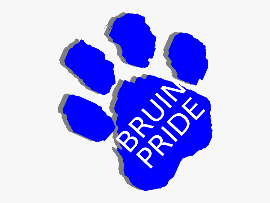 Bruin Pride Svg Clip Arts - Bruin Bear Paw Print, Transparent Clipart