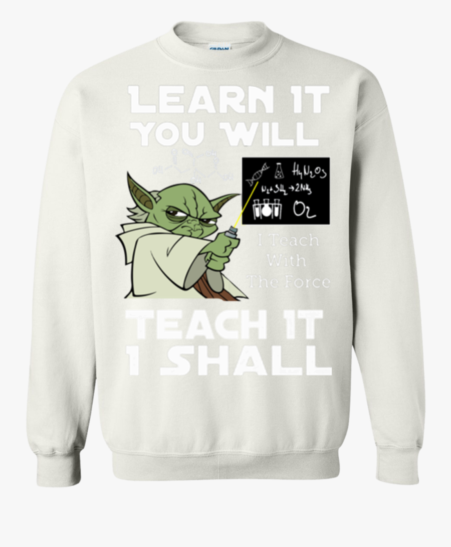 Yoda Learn It You - Epstein Didn T Kill Himself Christmas Sweater, Transparent Clipart