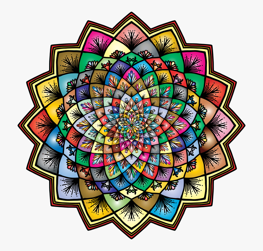 Clipart Prismatic Floral Mandala Iii - Mandalas For Meditation, Transparent Clipart