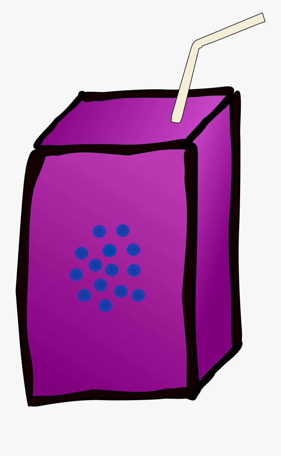 Juice Box Clip Art - Cartoon Juice Box Grape Juice, Transparent Clipart