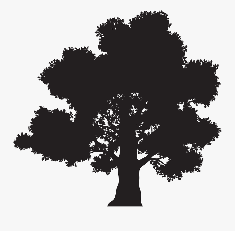 Oak Silhouette Tree Clip Art, Transparent Clipart