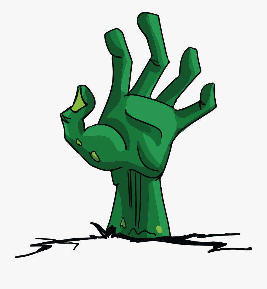 Zombie Hand Bursing, Transparent Clipart