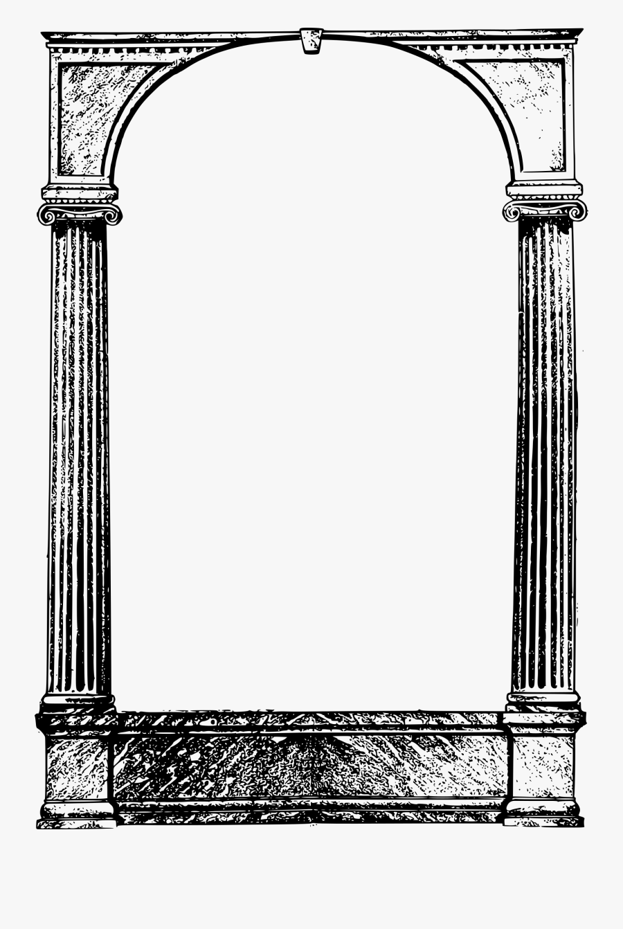 Pillar Vector Arch - Ancient Roman Frame, Transparent Clipart