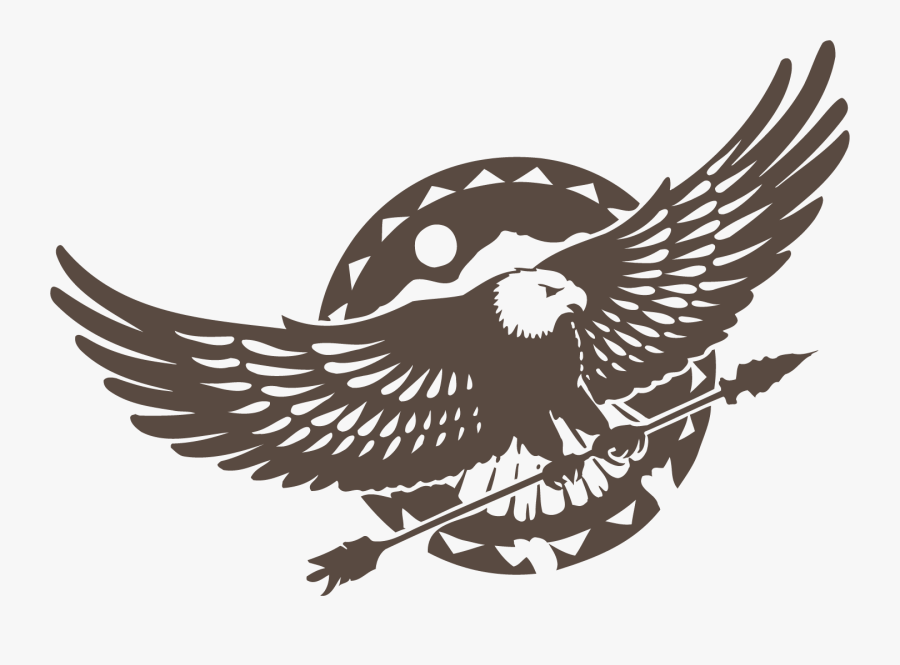 Eagle Decal Arrow Clip - Native American Eagle Drawing, Transparent Clipart