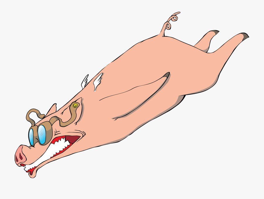 My Legacy Dies When Pigs Fly - Cartoon, Transparent Clipart