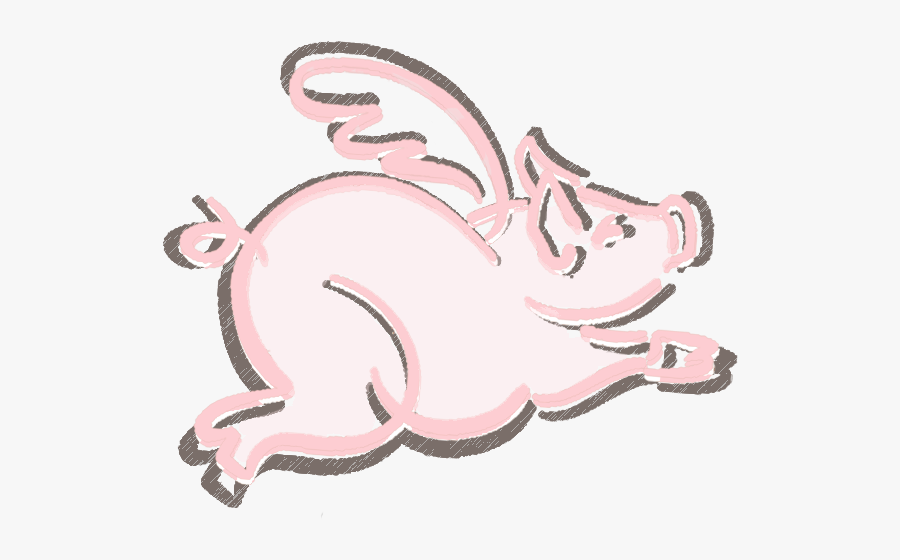 When Pigs Take Flight - Flying Pig Icon Png, Transparent Clipart