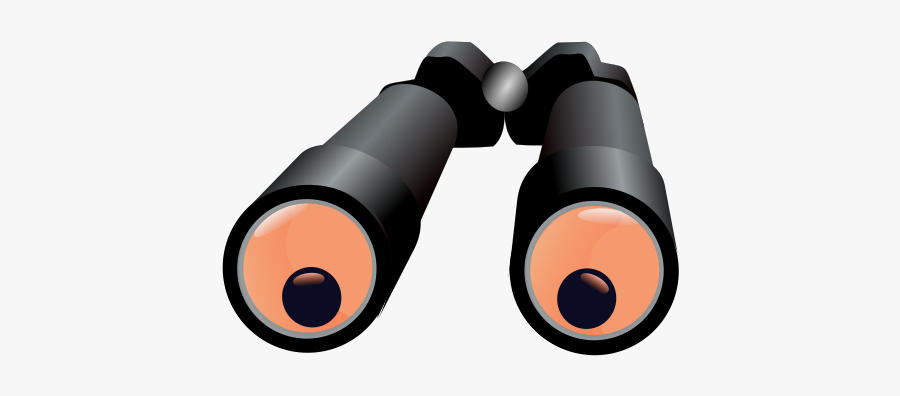 Binoculars With Spying Eyes - Binoculars Clipart, Transparent Clipart