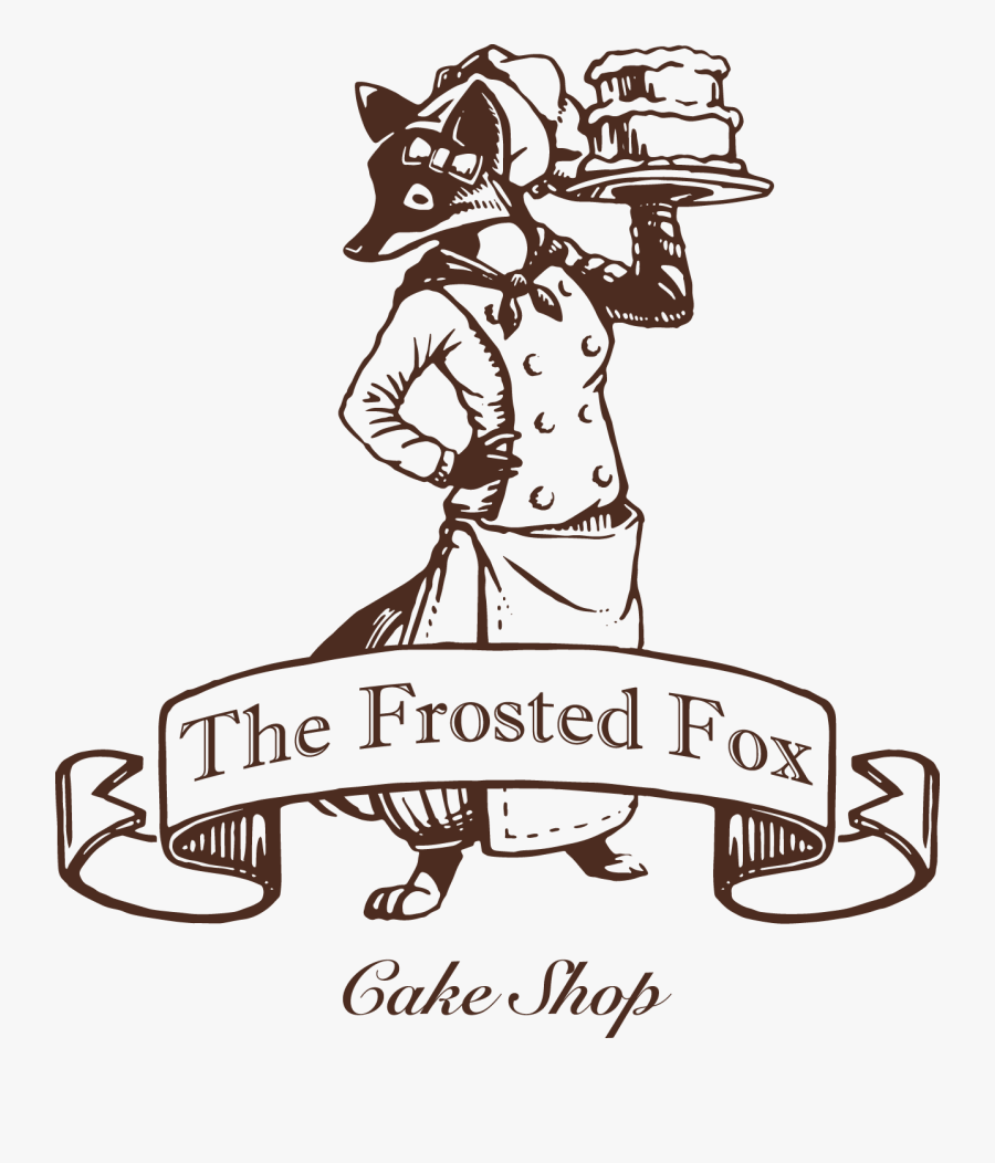 Frosted Fox Cake Shop Logo, Transparent Clipart
