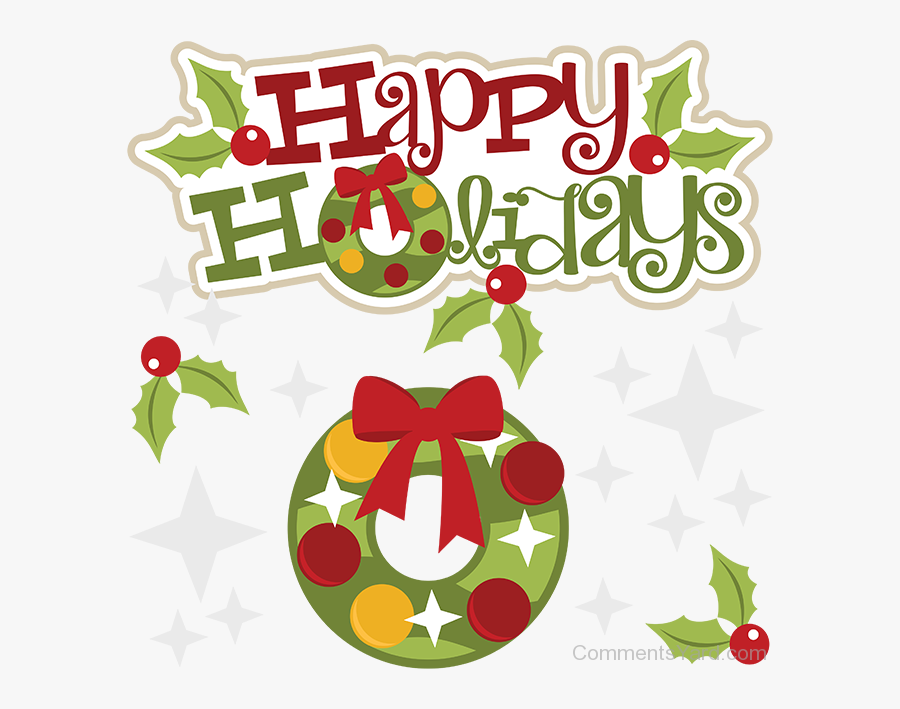 Congratulations Clipart Holiday - Transparent Background Happy Holidays Clipart, Transparent Clipart