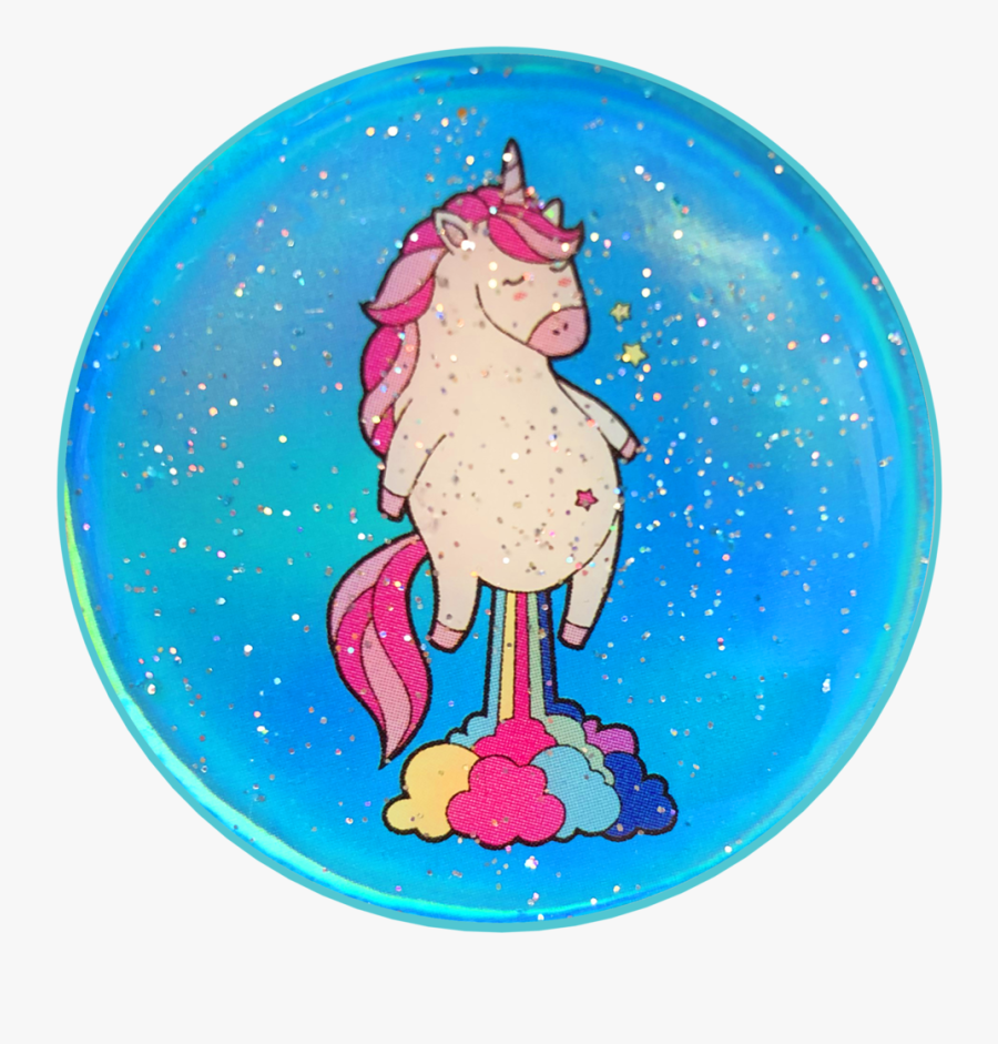 Blue Opal Unicorn Blast-off - Farting Animals Coloring Book, Transparent Clipart