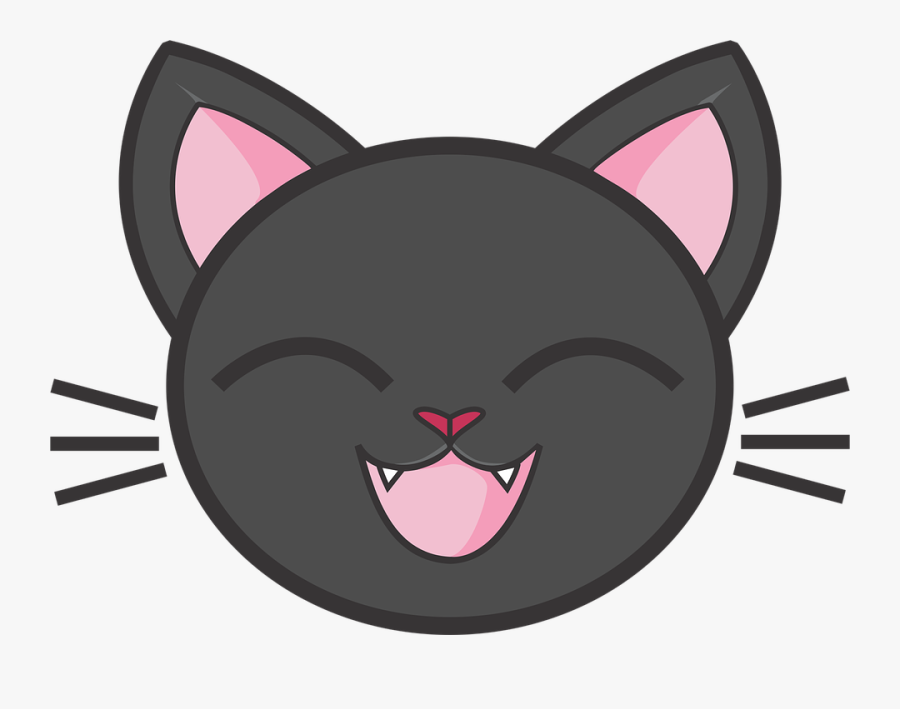 Cute Cat Head Drawing, Transparent Clipart