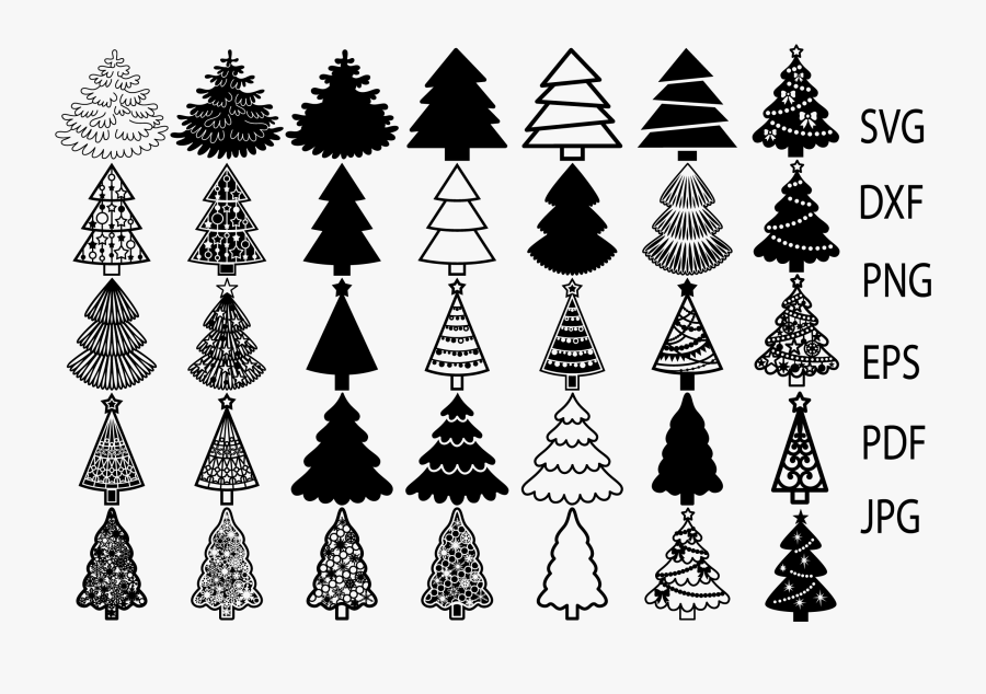 Christmas Tree Svg, Christmas Clip Art Example Image - Christmas Tree, Transparent Clipart