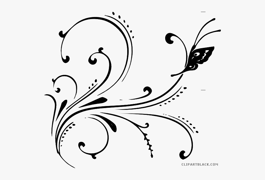 Cross Flourish Clipart Clip Art Freeuse Download Butterflies - Clip Art Design, Transparent Clipart