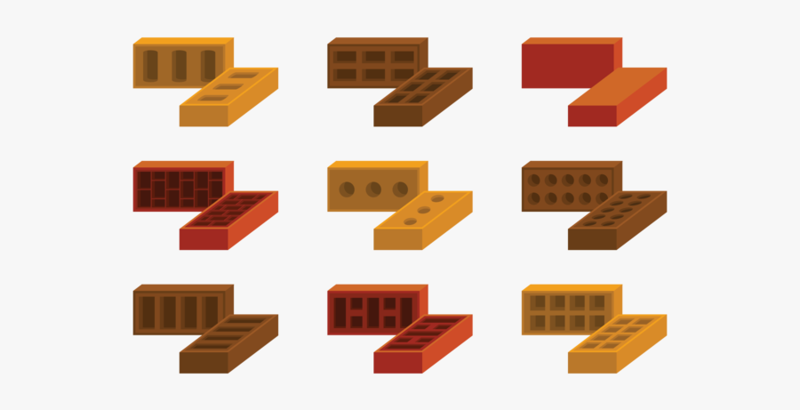 Masonry Icons Vector - Orange, Transparent Clipart